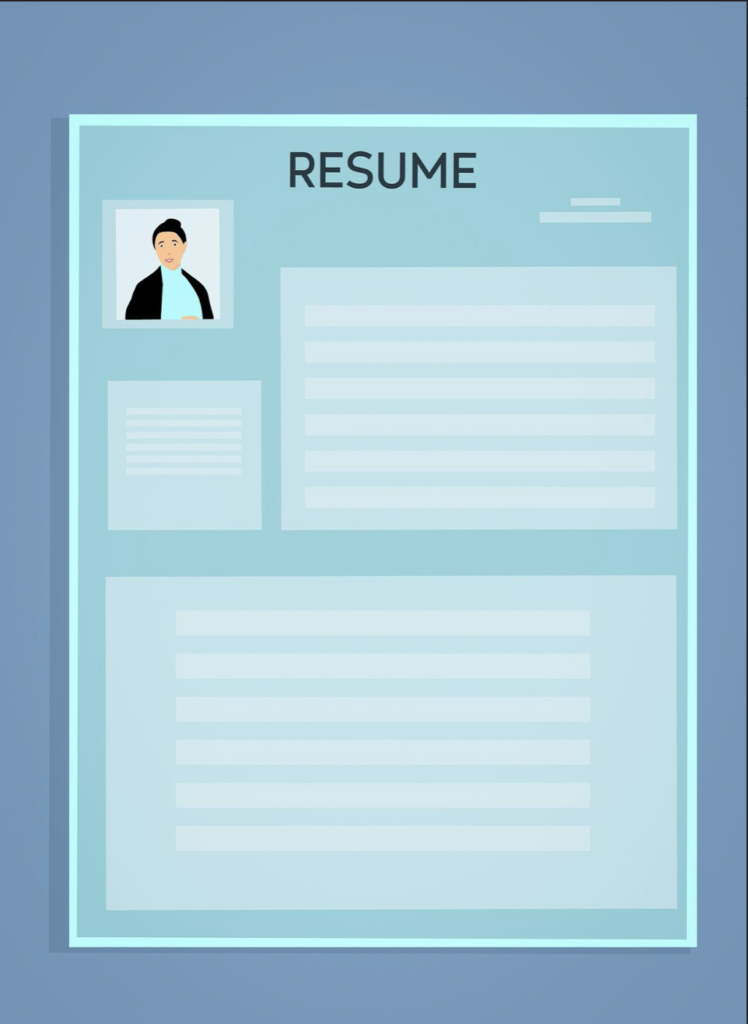 Sample resume image for decoration