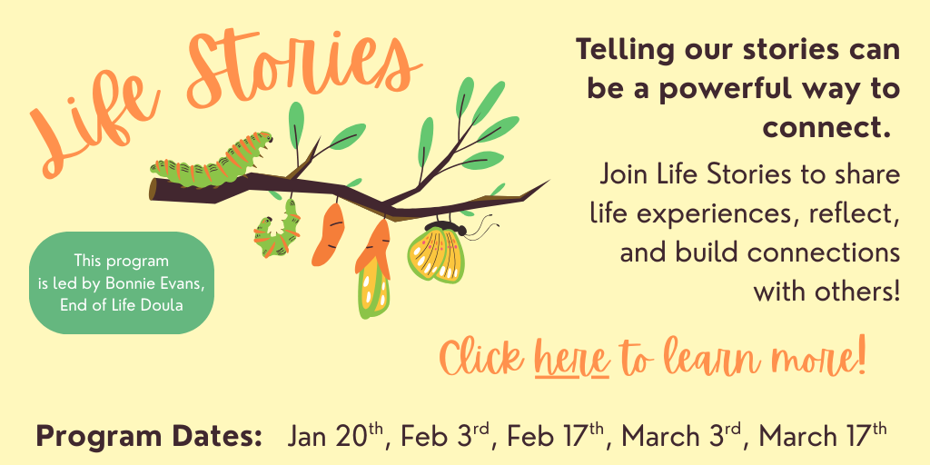 Life Stories at Rogers Free Library: This program, led by Bonnie Evans, is designed to share life experiences, reflect, and build connections with others. Register on our website for upcoming dates: 1/20, 2/3, 2/17, 3/3, 3/17